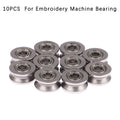 10Pcs V Groove Sealed Ball Bearing Guide Track Roller Bearings Guide Track Bearing Nixie Silver