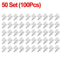 Shelf Support Pegs Self-Tapping Screws with Non-Slip Sleeve 50/100Pcs Shelf Support Pegs Nixie 50Set (100PCS)