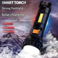 Rechargeable LED Flashlight with COB Side Light – Camping & Emergency