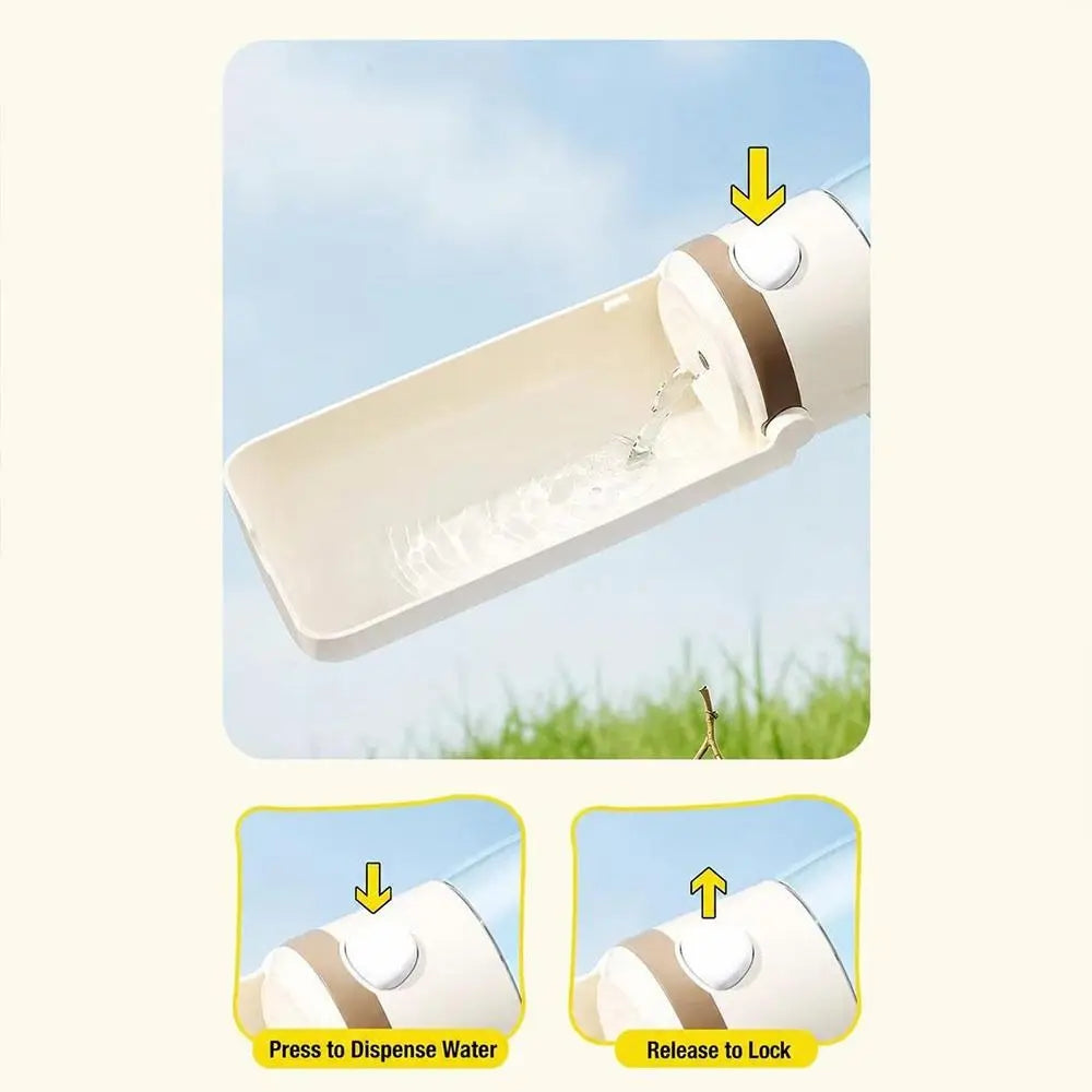 2-in-1 Foldable Pet Water Bottle & Bowl | 360ml/560ml Travel Pet Travel Bottle Nixie