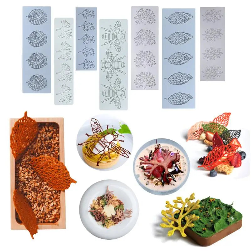 Leaf & Lace Silicone Fondant Molds for Cake Decorating Silicone Cake Mold Nixie