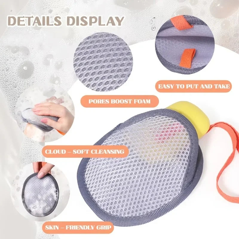 Foaming Soap Bag Net Mesh Exfoliator Pouch – Bubble Maker Bath Exfoliator Pouch Nixie