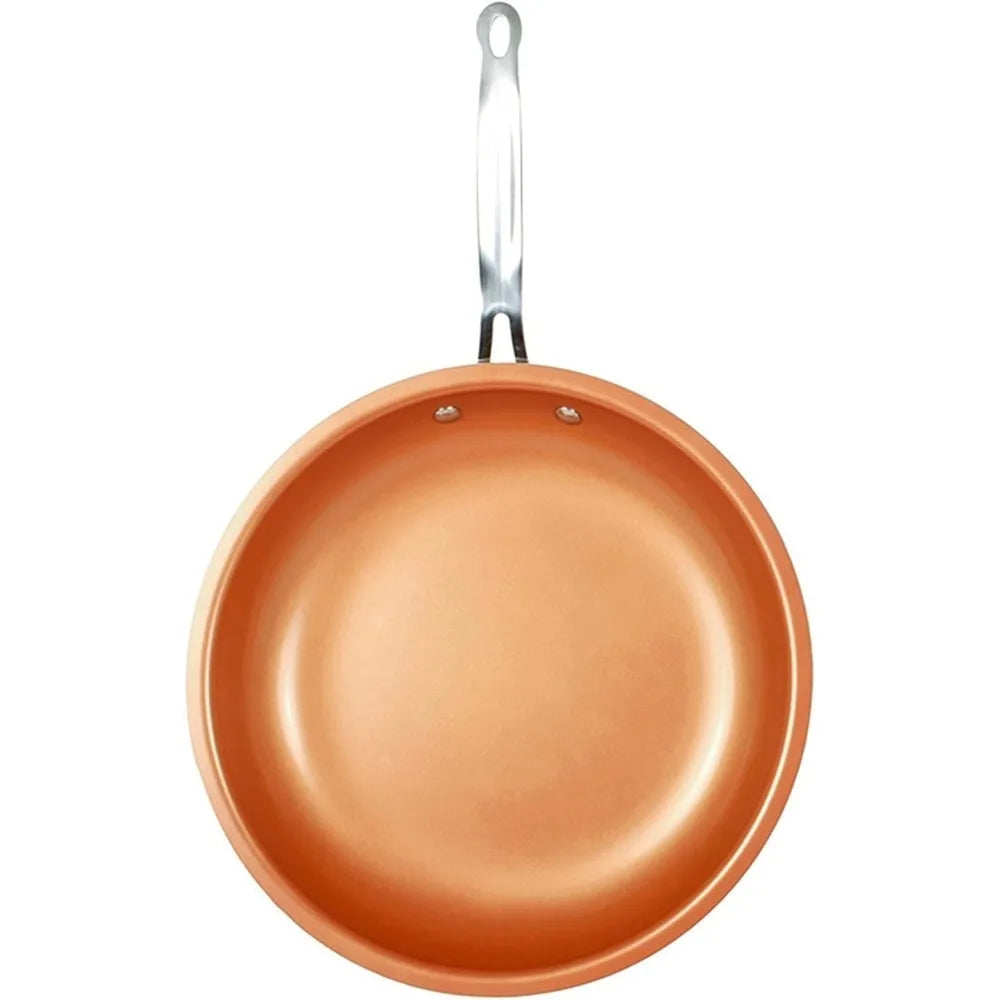 Non-Stick Copper Color Frying Pan | Skillet for Eggs & Steaks Non-Stick Skillet Nixie