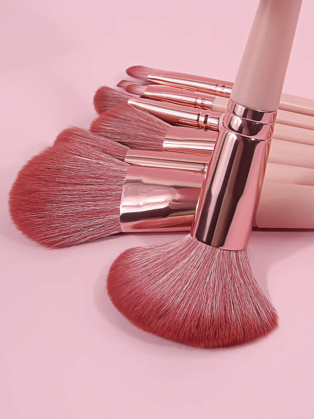 12Pcs Pink Makeup Brush Set with Storage Tube | Soft Bristles Makeup Brush Set Nixie