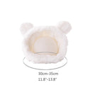 Cute Bear Rabbit Hooded Pet Hat – Soft Fleece Cat & Dog Cosplay Pet Costume Hat Nixie white bear