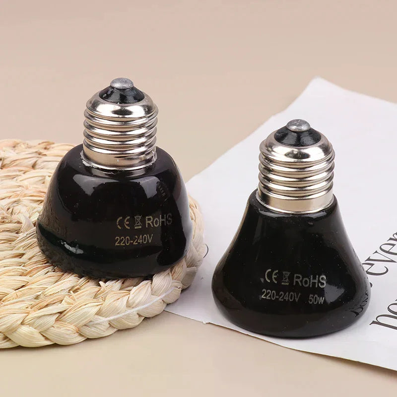 Reptile Ceramic Heat Lamp E27 No Light 25W 50W 75W Infrared Reptile Heat Lamp Nixie
