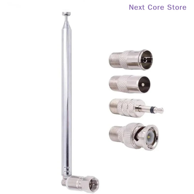FM Telescopic Rod Antenna 3.5mm F-Type Adapter Kit (4/5Pcs) FM Radio Antenna Nixie