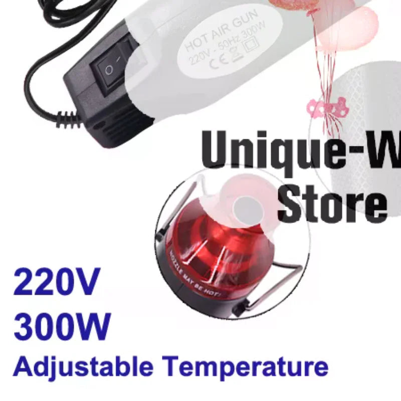 220V 300W Mini Hot Air Gun DIY Craft Tool with Stand Hot Air Gun Nixie