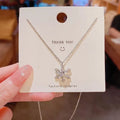Rotating Snowflake Pendant Necklace | Zircon & Stainless Steel