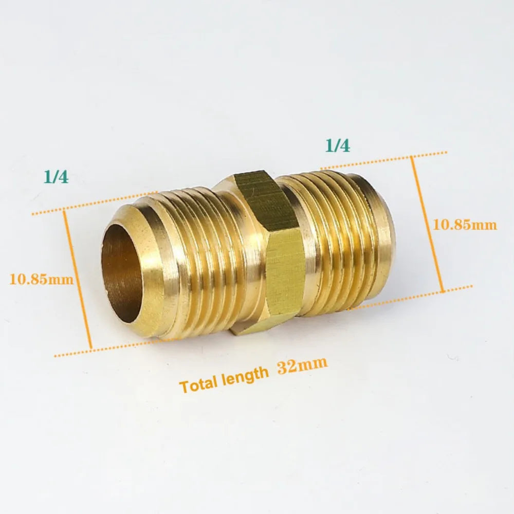 Brass Male-to-Male Pipe Fitting | 45° Flare Gas Adapter 1/4"–3/4" Brass Pipe Fitting Nixie 1-4- to 1-4-