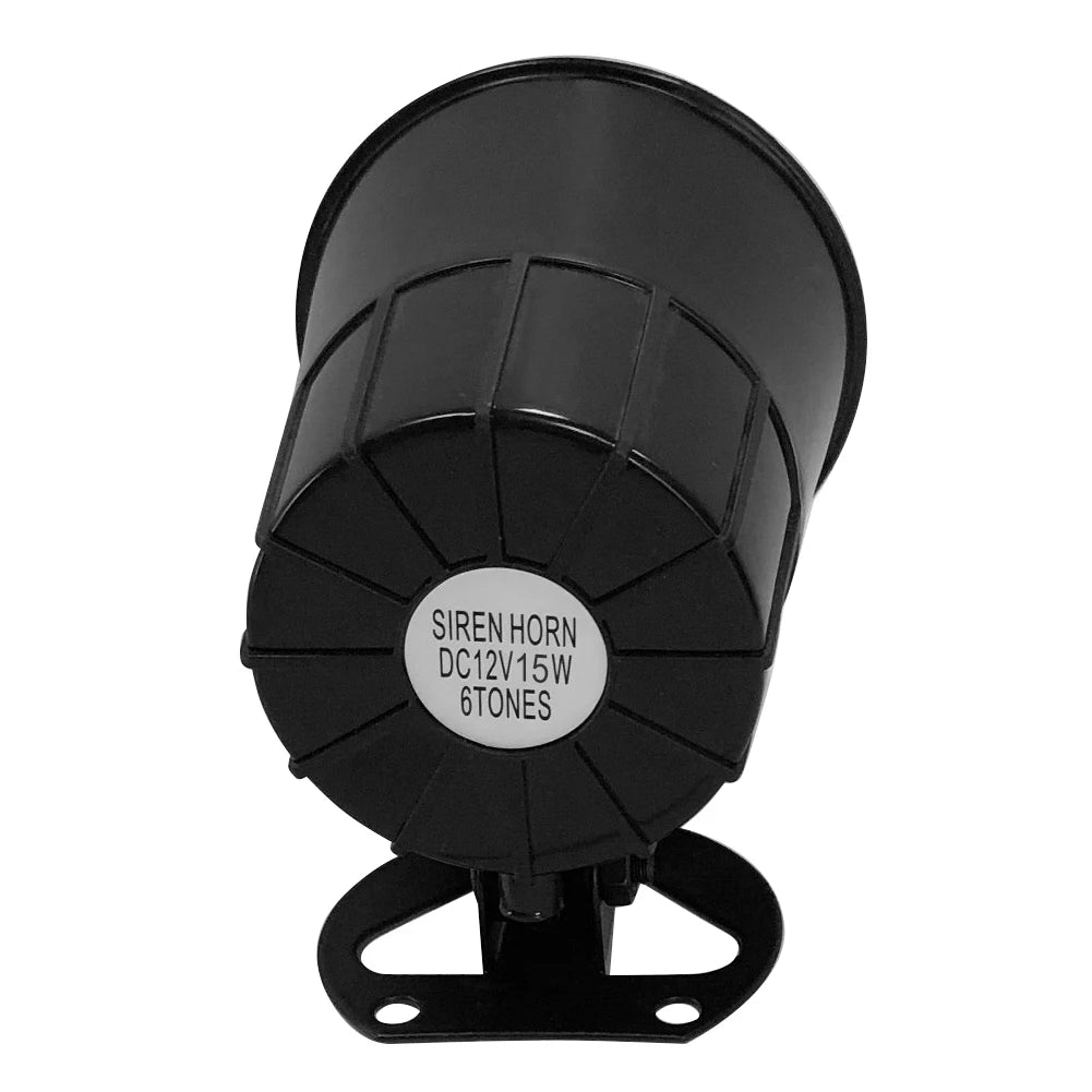 6-Tone 125dB Car Siren Horn Speaker 12V 24V Universal Fit Car Siren Horn Nixie