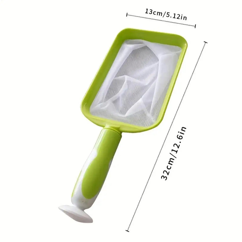 Green Portable Pool Skimmer Net with Detachable Handle