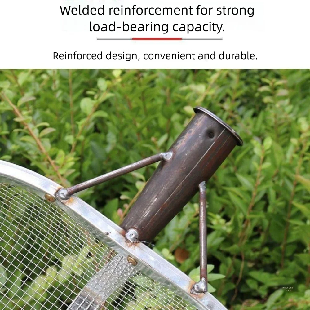 Heavy-Duty Metal Soil Sifter Sieve with Easy-Grip Handle Garden Soil Sifter Nixie