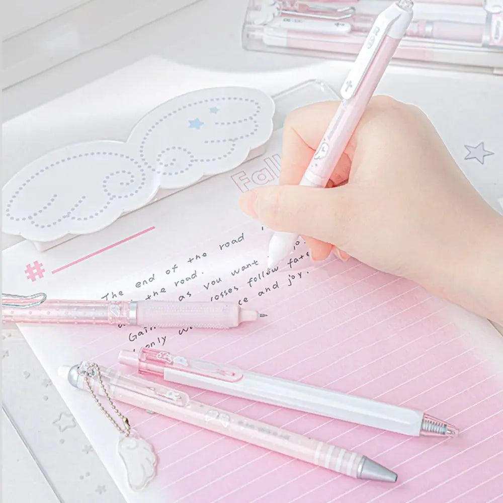 4-Pack Pearl Angel 0.5mm Black Gel Pens – Smooth Writing Set