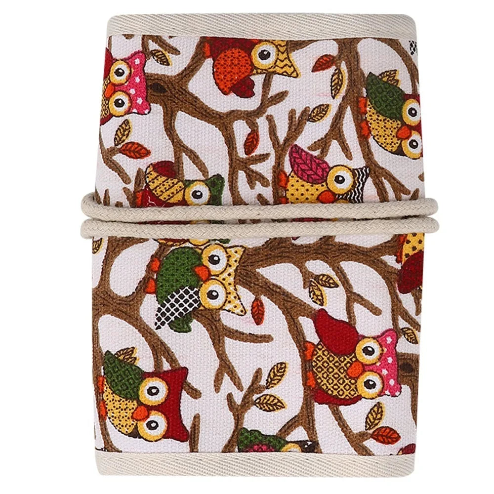 Roll-Up Knitting Needle Case & Crochet Hook Organizer Bag