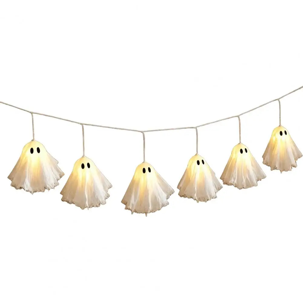 Halloween Glowing Ghost Hanging Ornament – Spooky Light-Up Decor