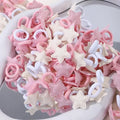 Girls Kids Hair Ties Pink Heart Star Ponytail Holders 10/20pcs Kids Hair Ties Nixie 1-20PCS One Size
