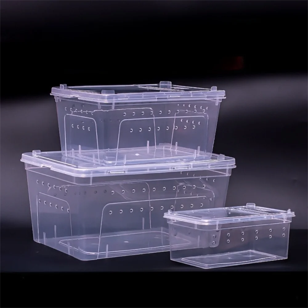 Stackable Transparent Reptile Breeding Box | Ventilated Terrarium