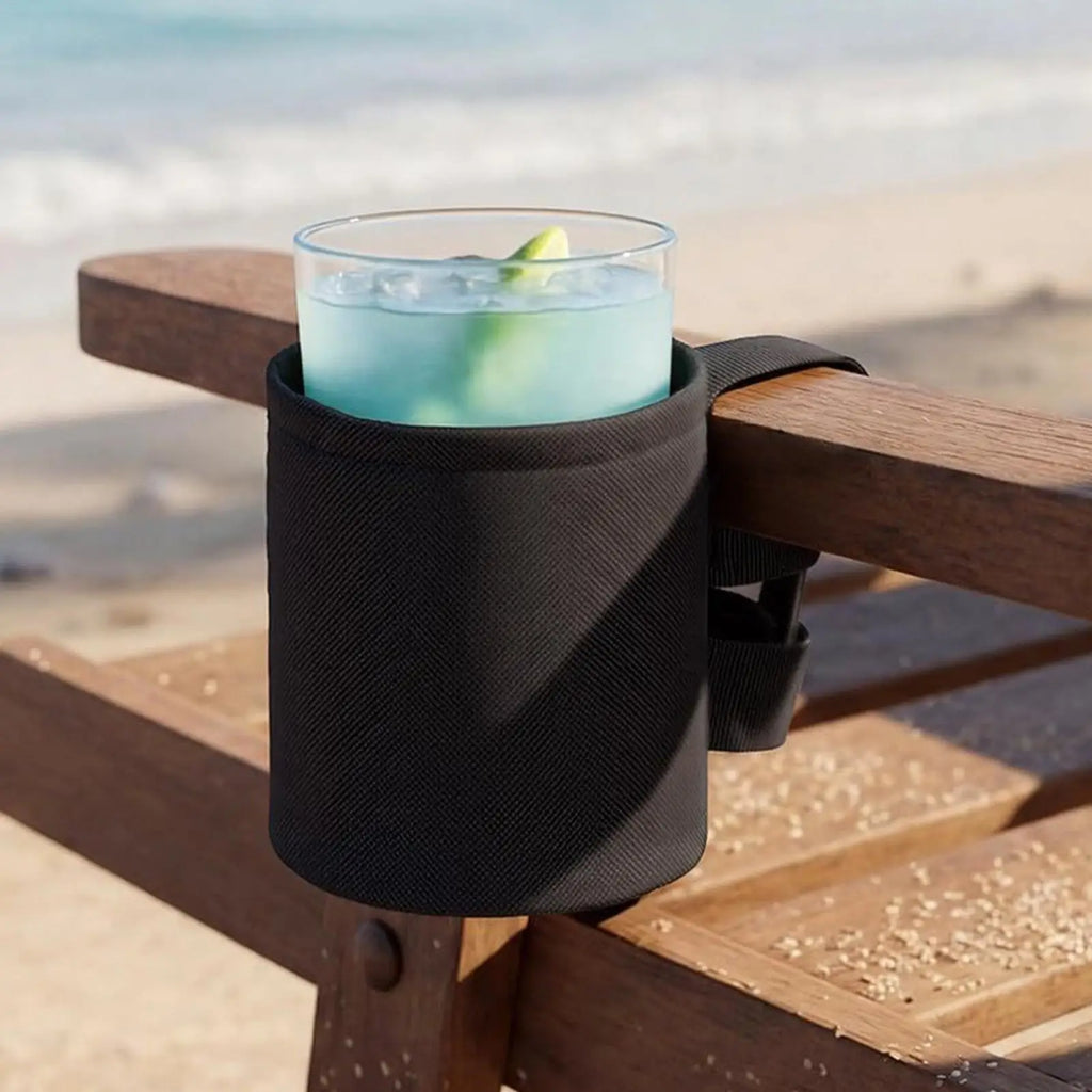 Portable Mesh Cup Holder for Beach Chair, Camping & Lawn