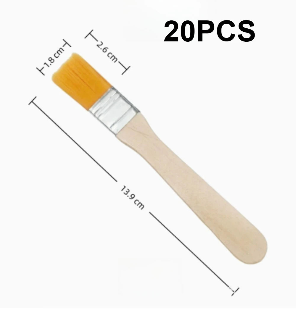 10Pcs Nylon Paint Brushes Set – Wooden Handle for Art & Crafts Paint Brush Set Nixie 20PCS