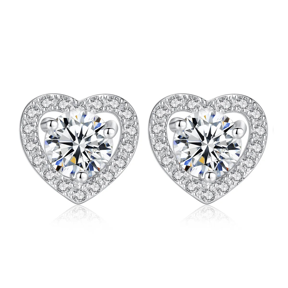 Heart CZ Earring & Necklace Set – Rhinestone Crystal Jewelry Crystal Jewelry Set Nixie Earring