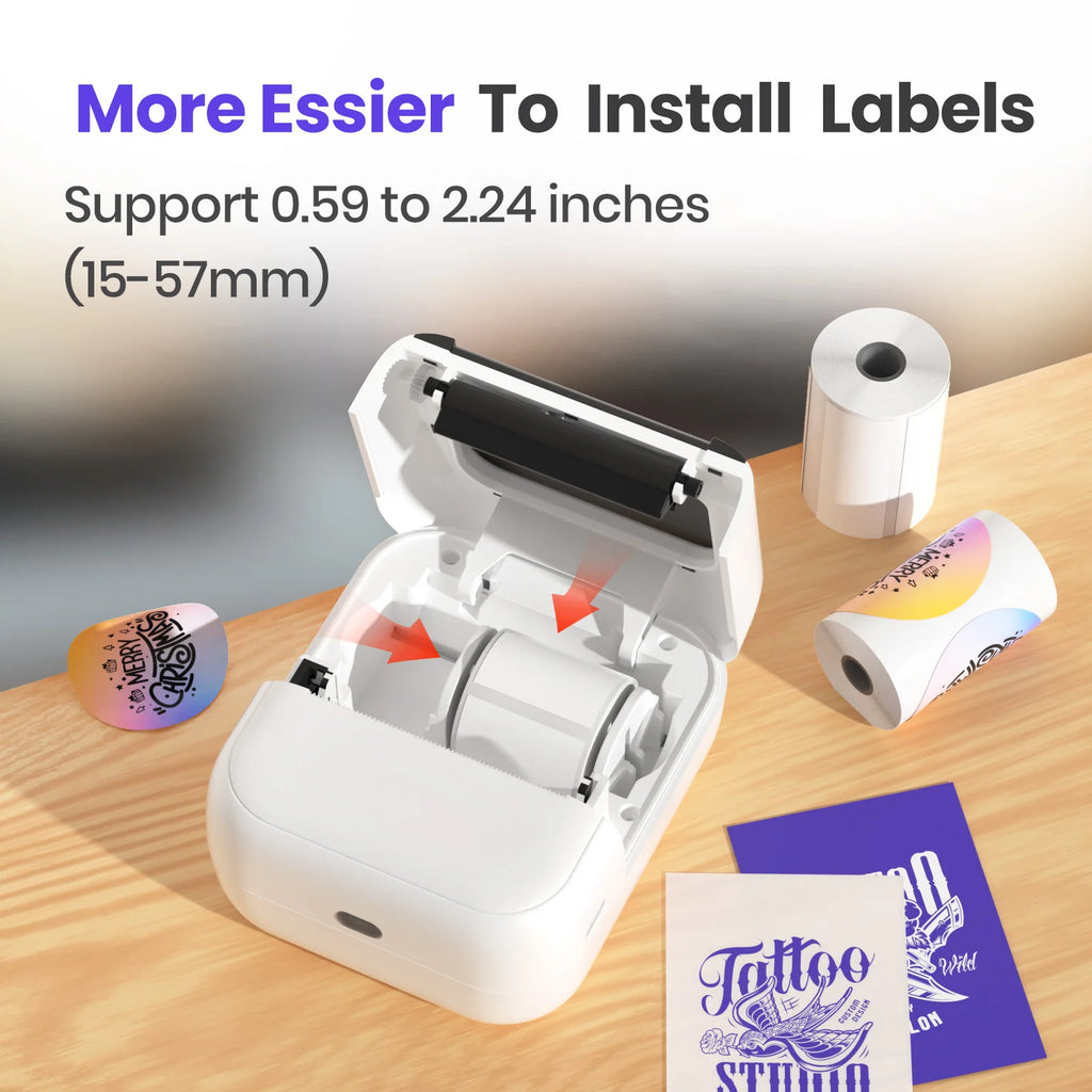 Marklife C50 Mini Bluetooth Thermal Label & Tattoo Printer Thermal Label Printer Nixie
