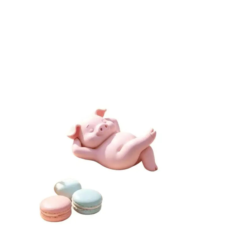Cute Pink Mini Pig Figurine | Desktop Ornament & Home Decor Decorative Figurine Nixie
