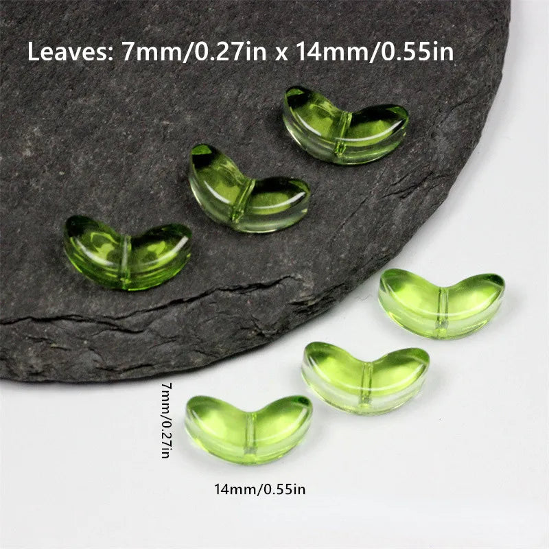 30pcs Luminous Tulip Glass Beads – DIY Earrings & Bracelets DIY Jewelry Beads Nixie