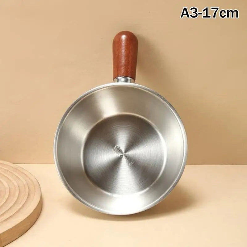 Mini Stainless Steel Saucepan with Wooden Handle | Kitchen Mini Saucepan Nixie A3