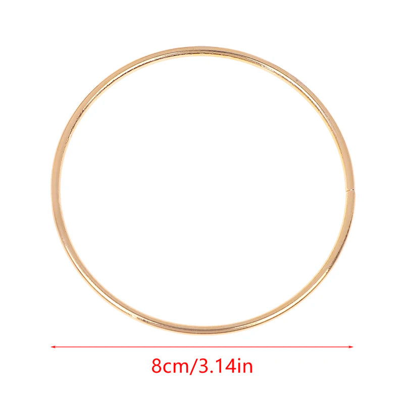 10-Pack 3-Inch Gold Metal Rings for Dreamcatchers & Macrame Craft Hoop Rings Nixie