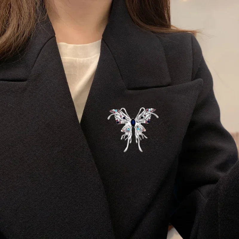 Vintage Butterfly Rhinestone Brooch – Zinc Alloy Flower Pin Fashion Brooch Pin Nixie