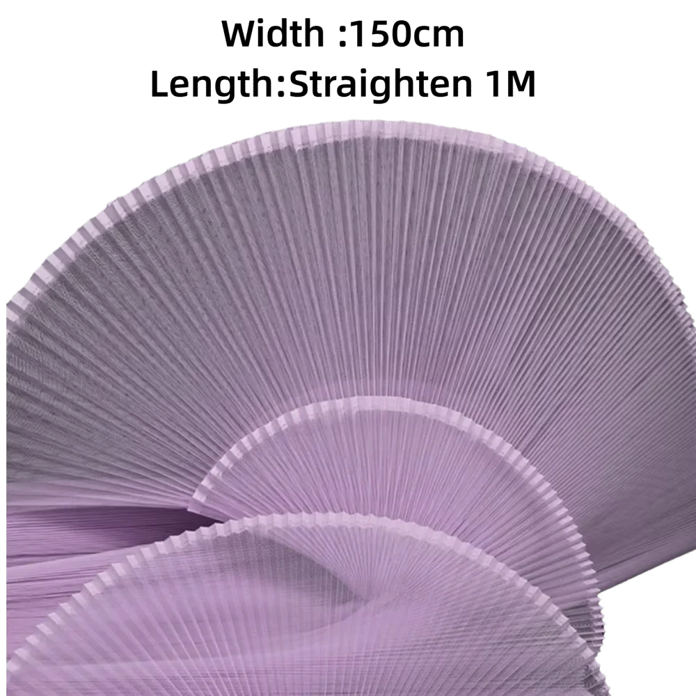 Accordion Pleated Organza Fabric – Stiff Mesh Dress Fabric 150cm Pleated Organza Fabric Nixie