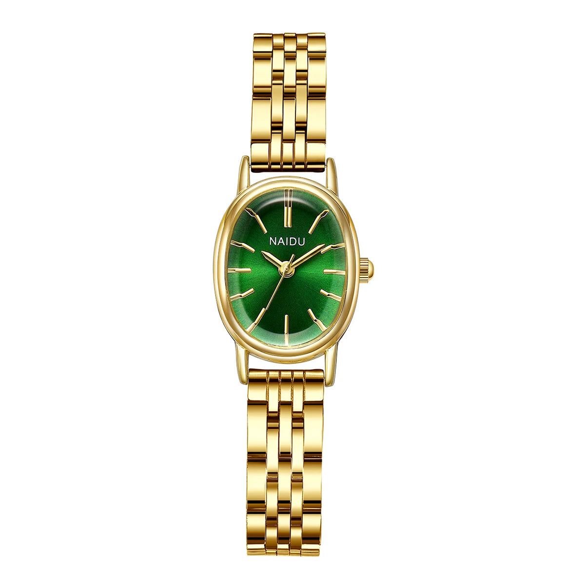 Naidu Artistic Quartz Fashion Watch – Numberless Dial Fashion Quartz Watch Nixie green