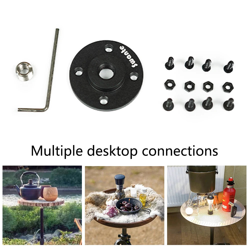 Aluminum Tripod Desk Base Adapter for 1/4 & 3/8 Stands – DIY Table Tripod Desk Adapter Nixie