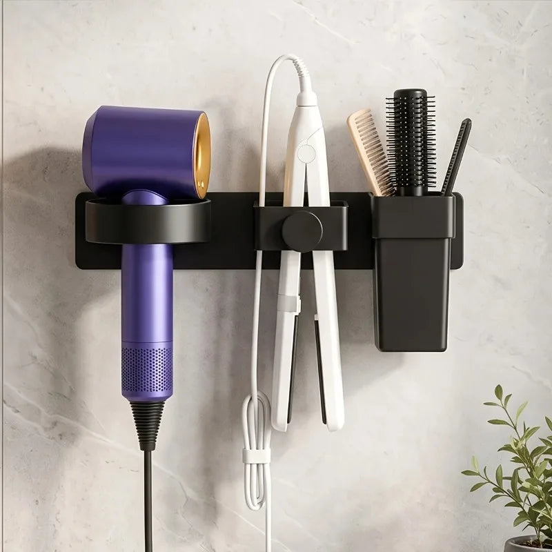 Wall Mount Hair Dryer Holder & Styling Tools Organizer Rack Hair Tool Organizer Nixie
