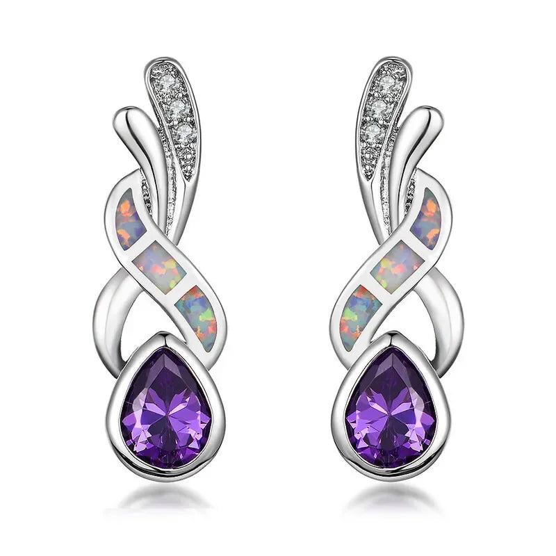 Women's Silver Drop Dangle Earrings – Bridal Wedding Gift Drop Dangle Earrings Nixie