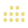 10Pcs Multicolor Acrylic Butterfly Charms for DIY Jewelry Making Jewelry Making Charms Nixie WHITE Yellow