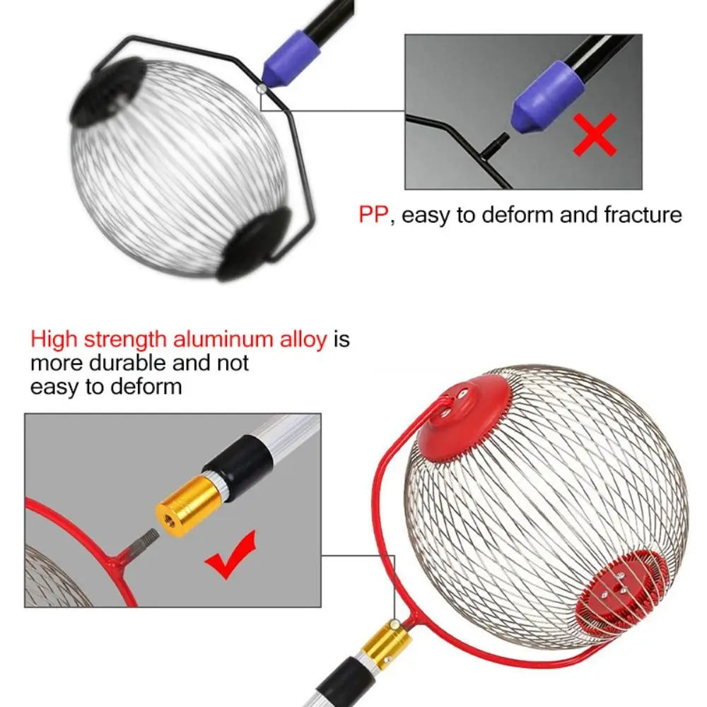 Telescoping Nut Harvester & Ball Collector – Adjustable Pole