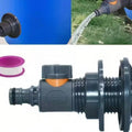 PVC Water Barrel Adapter with Valve – Rainwater Tank Connector Water Tank Adapter Nixie Default Title