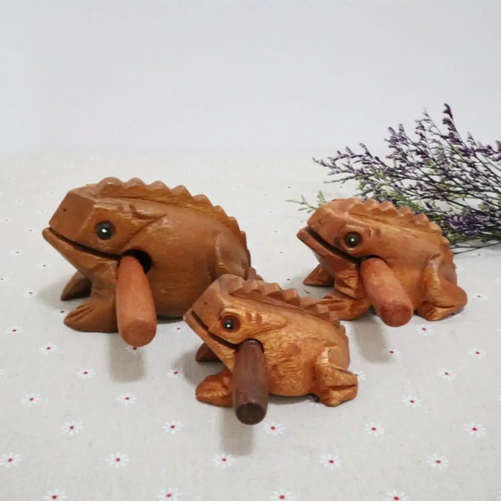 Wooden Frog Guiro Rasp Handcrafted Percussion Instrument Percussion Instrument Nixie