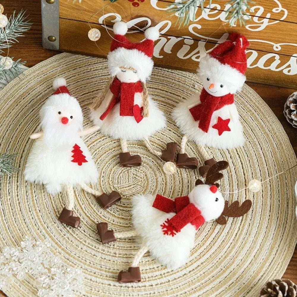Christmas Plush Hanging Ornaments – Elk, Snowman & Angel Christmas Plush Ornament Nixie