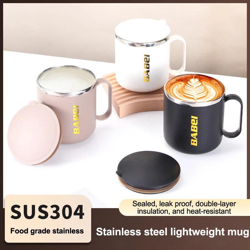 400ml Double-Wall Stainless Steel Vacuum Insulated Thermal Mug Thermal Travel Mug Nixie