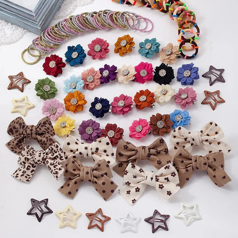 763-Piece Girls Hair Accessories Set – Bows, Clips & Ties Girls Hair Accessories Nixie