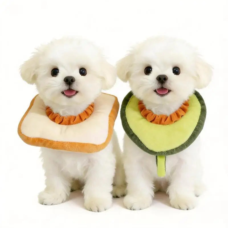 Cute Toast & Avocado Pet Recovery Cone Collar for Cats & Dogs Pet Recovery Collar Nixie