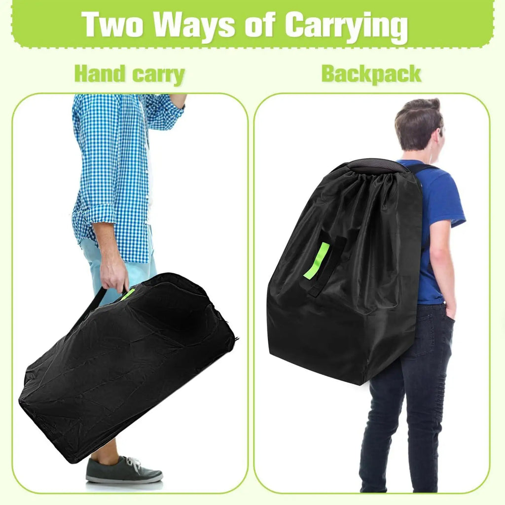 Car Seat Travel Bag – Foldable, Heavy Duty with Reflective Strip Car Seat Travel Bag Nixie