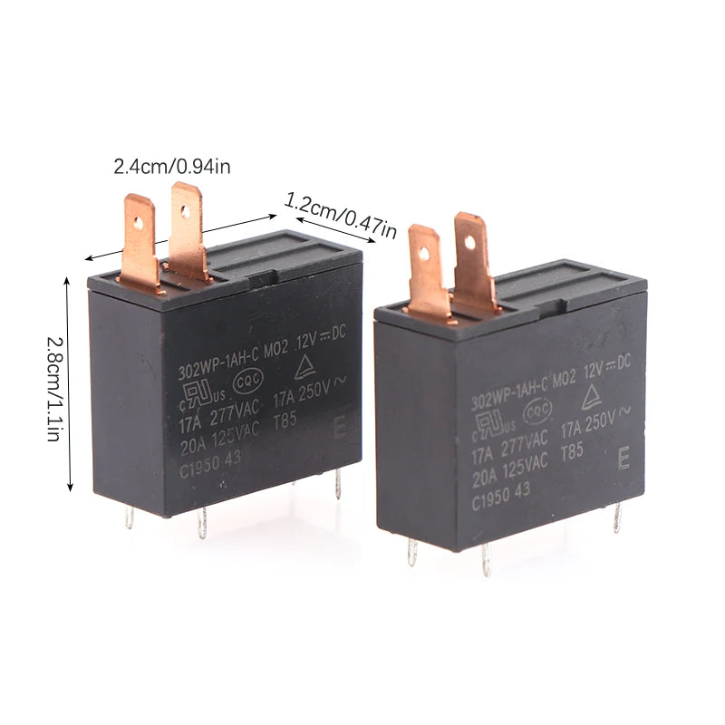 2PCS 12V Relay 302WP-1AH-C M02 12VDC 4-Pin Microwave Oven Part