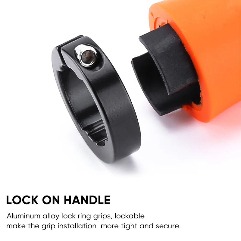 MTB Bike Handlebar Grips Anti-Slip Lockable Rubber Mountain Bike Bike Handlebar Grips Nixie