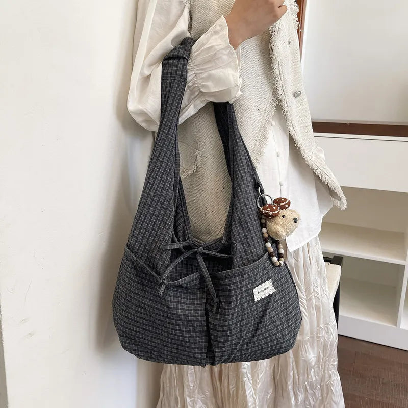 Korean Style Patterned Canvas Tote Bag – Large Capacity Women Canvas Tote Bag Nixie