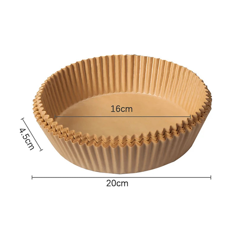 50Pcs Air Fryer Parchment Paper Liners – Round Non-Stick Mats