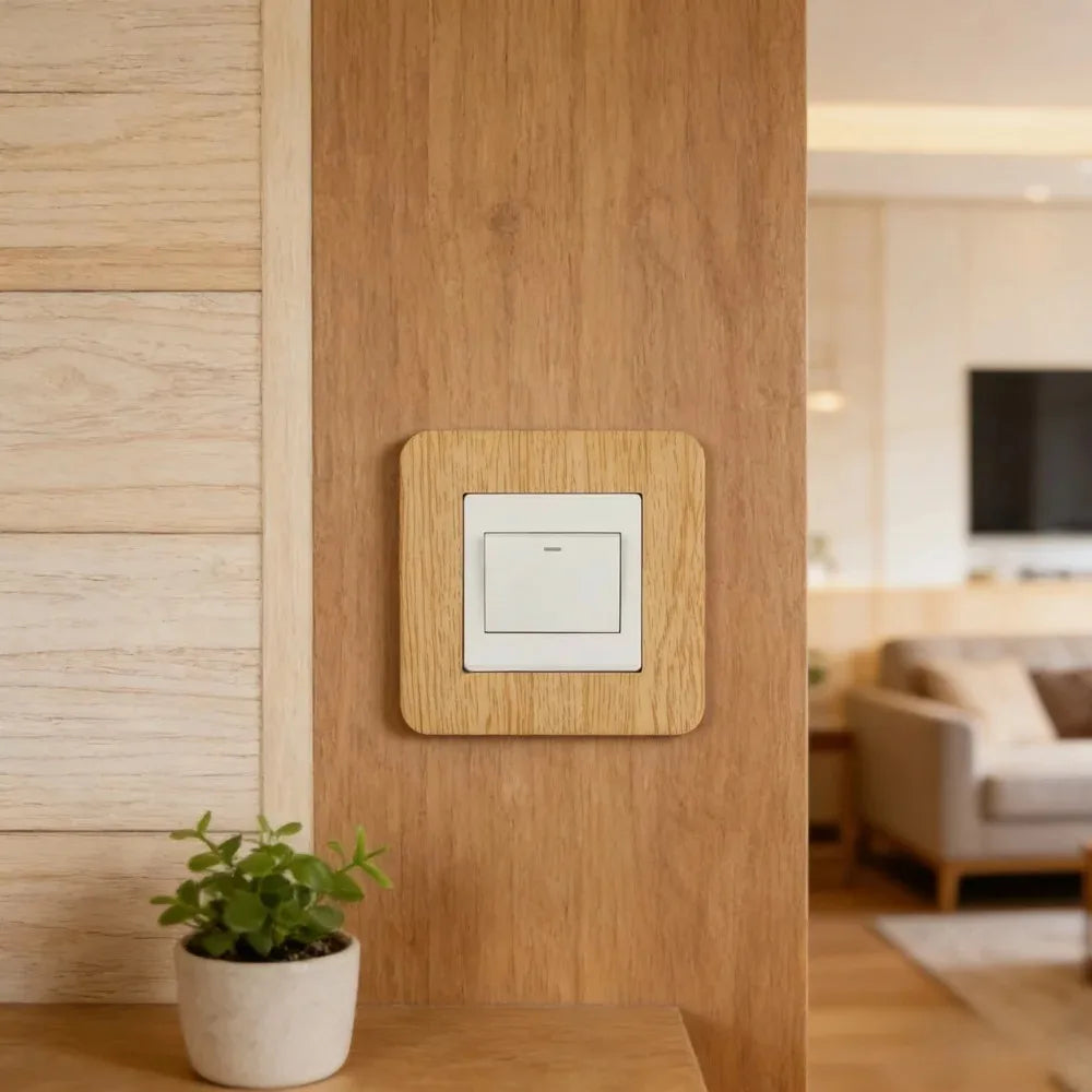 Resin Light Switch Cover Frame – No-Punch Dustproof Wall Decor